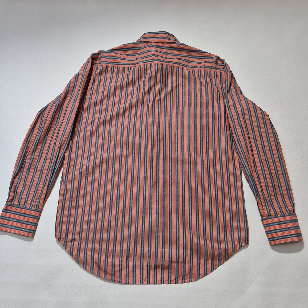 Robert Graham Shirt Orange Blue Floral Contrast Long Sleeve Buttoned Size L - Picture 7 of 10